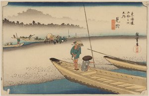 Tenryu-Fluss von Ando or Utagawa Hiroshige