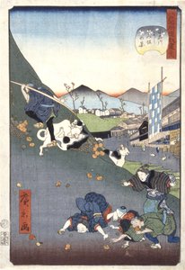 Blick auf Nishitomizaka in Koishikawa (Koishikawa Nishitomizaka No Kei) von Ando or Utagawa Hiroshige