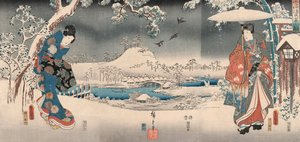 Die Geschichte von Genji von Toyokuni und Hiroshige von Ando or Utagawa and Toyokuni Utagawa III Hiroshige