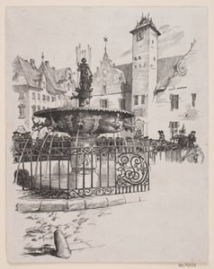 Illustration zu "Den 11. Juni" (Der Brunnen auf dem Alten Platz)