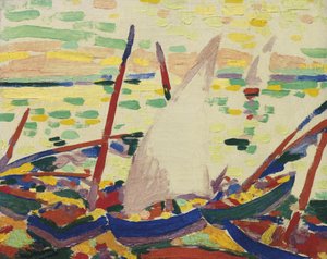 Boote am Strand von Collioure von Andre Derain