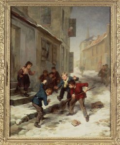Kinder jagen eine Ratte von André Henri Dargelas