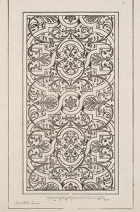 Entwurf für Parterre, aus Theatre des Plans et Jardinages, veröffentlicht 1652 (Gravur) von André Mollet