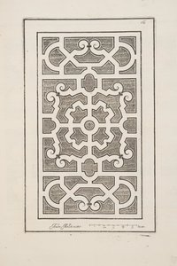 Entwurf für Parterre, aus Theatre des Plans et Jardinages, veröffentlicht 1652 von André Mollet