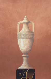 Weiße Marmor-Amphore von Andras Kaldor