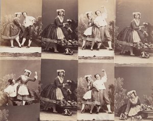 Eugénie Schlosser und Coralli, 1863 von Andre Adolphe Eugene Disderi