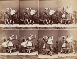 Eugénie Schlosser und Coralli, 1863 von Andre Adolphe Eugene Disderi