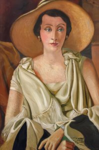 Porträt von Madame Paul Guillaume mit großem Hut von Andre Derain