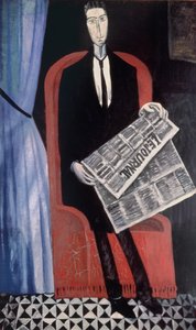 Porträt eines Mannes mit Zeitung von Andre Derain