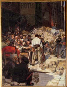 Pariser Kommune: Die Barrikade oder das Warten im Mai 1871 von Andre Devambez