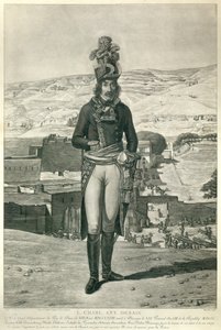 Ganzkörperporträt von General Louis Charles Antoine Desaix während der Ägyptenkampagne 1798