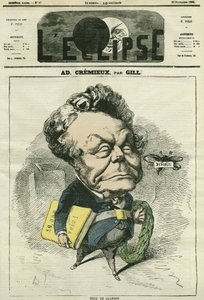 Adolphe Cremieux (1796-1880), Anwalt, Politiker und Präsident der Israelischen Universalallianz. Titelblatt in „L