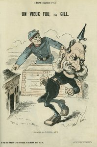 Ein alter Narr, Karikatur von Wilhelm I. von Deutschland (1797-1888). Beilage in „L