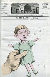 Karikatur von Napoleon Eugene Louis Bonaparte (1856-1879), Sohn von Napoleon III. Titelblatt in „L