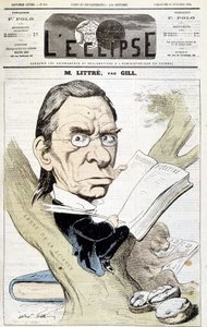 Karikaturporträt von Littré von Gill. Titelblatt von „L