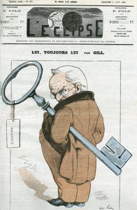 Karikatur von Adolphe Thiers (1797-1877), französischer Staatsmann. Titelblatt in „L