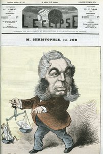 Karikatur von Albert Christophle, französischer Politiker. Titelblatt in "L