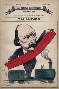 Karikatur von Alfred Talandier (1822-1890) englischer Politiker aus 