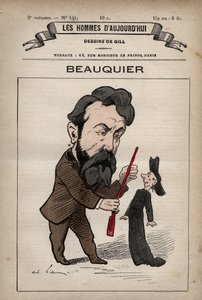 Karikatur von Charles Beauquier, französischer Politiker, aus 