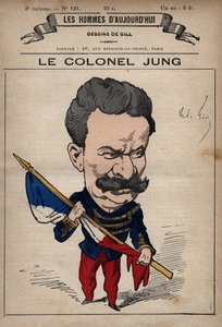 Karikatur von Oberst Théodore Jung (1833-1896) aus 