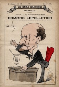 Karikatur von Edmond Lepelletier (1846-1913) radikaler französischer Journalist und Schriftsteller aus 