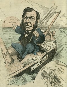 Emile-Justin Menier (1826-1881), industrieller Chocolatier und republikanischer Abgeordneter. In „L