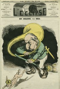 Auf der Jagd, Louis-Napoleon Bonaparte (1808-1873), Präsident der Republik 1848 und Kaiser von Frankreich von 1852 bis 1871. Titelblatt in "L
