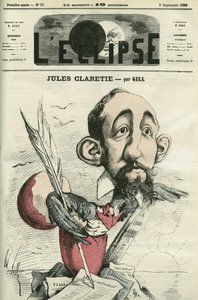 Jules Claretie (1840-1913), französischer Romanautor, Dramatiker und Kritiker. Titelblatt in „L