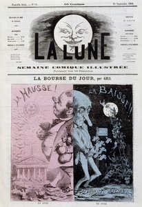 La Bourse: Anstieg und Rückgang - von Gill, in "La Lune" vom 16.09.1866 von Andre Gill