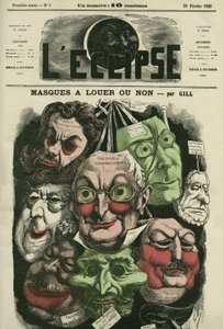 Masken zu vermieten oder nicht für Karneval. Titelblatt in „L