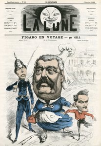 Porträt von Albert Wolff, Hippolyte de Villemessant (1812-1879) und Henri Rochefort (1831-1913), Journalisten bei Figaro von Andre Gill