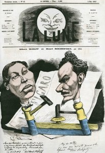 Porträt von Albert Wolff und Henri Rochefort (1831-1913), französischer Journalist und Politiker von Andre Gill