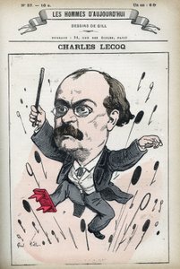 Porträt von Alexandre Charles Lecocq (1832-1918), französischer Komponist. Karikatur von Gill, Paris