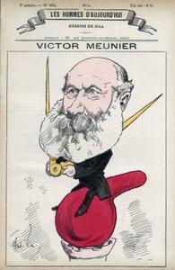 Porträt von Amedee-Victor Meunier (1817-1894), wissenschaftlicher Journalist, er arbeitete an der Popularisierung der Wissenschaft. Karikatur von Gill, Paris. von Andre Gill