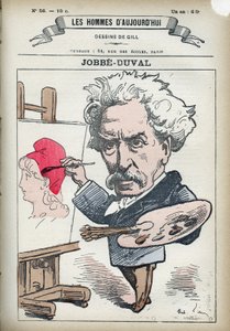 Porträt von Armand Felix Maris Jobbe-Duval (1821-1889), französischer Maler und Politiker. Karikatur von Gill, Paris von Andre Gill
