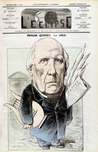 Porträt von Edgar Quinet, französischer Historiker (1803-1875). In L