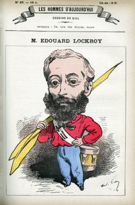 Porträt von Edouard Lockroy (1838-1913), französischer Politiker. Karikatur von Gill, in "Les Homme d