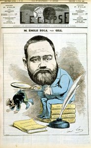 Porträt von Emile Zola von Andre Gill