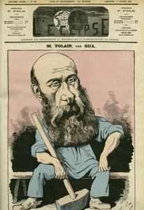 Porträt von Henri Louis Tolain (1828-1897), französischer Graveur und Politiker. Titelblatt in "L