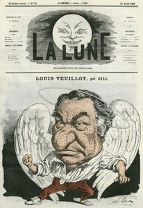 Porträt von Louis Veuillot (1813-1883), französischer Journalist und Schriftsteller. Karikatur von Gill, in „The Moon“, 21. April von Andre Gill