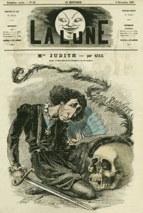 Porträt von Madame Judith (1827-?), französische Schauspielerin. Karikatur von Gill, in „La Lune“, 8. Dezember von Andre Gill