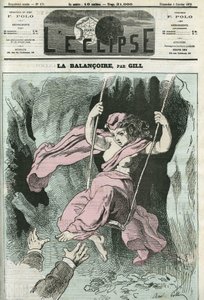 Die Schaukel, Arme strecken sich zur Republik auf ihrer Schaukel. Titelbild in „L