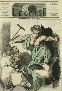 Das Darlehen, die Republik muss 3 Milliarden leihen, um die Kriegsschulden an Preußen zurückzuzahlen. Titelblatt in „L