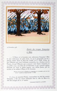 Der Einzug französischer Truppen in Metz, 19. November 1918, 1919 von Andre Helle