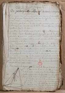 Ms 198 Seite aus Traité des Sections Coniques, 1788 von Andre Marie Ampere