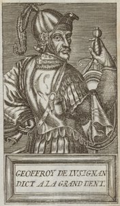 Geoffrey von Lusignan, Graf von Jaffa und Ascalon, Herr von Vouvant und Mervent von Montcontour und Soubise, Illustration aus 