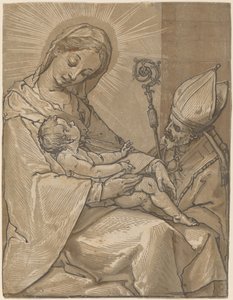 Madonna mit Kind und einem Bischof, 1591