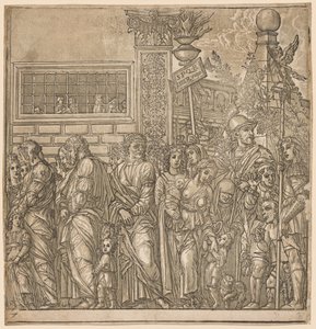 Der Triumph von Julius Caesar: Prozession von Männern, Frauen und Kindern, 1593-99 von Andrea Andreani