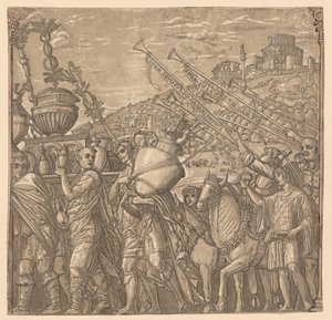 Der Triumph von Julius Caesar: Soldaten tragen Vasen von Andrea Andreani
