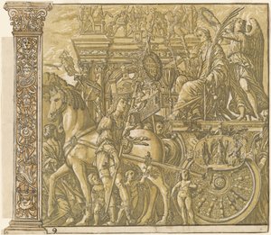 Der Triumph von Julius Caesar [Nr. 9 plus 2 Säulen], 1599 von Andrea Andreani
